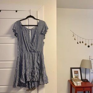 Blue & White Striped Romper, American Eagle